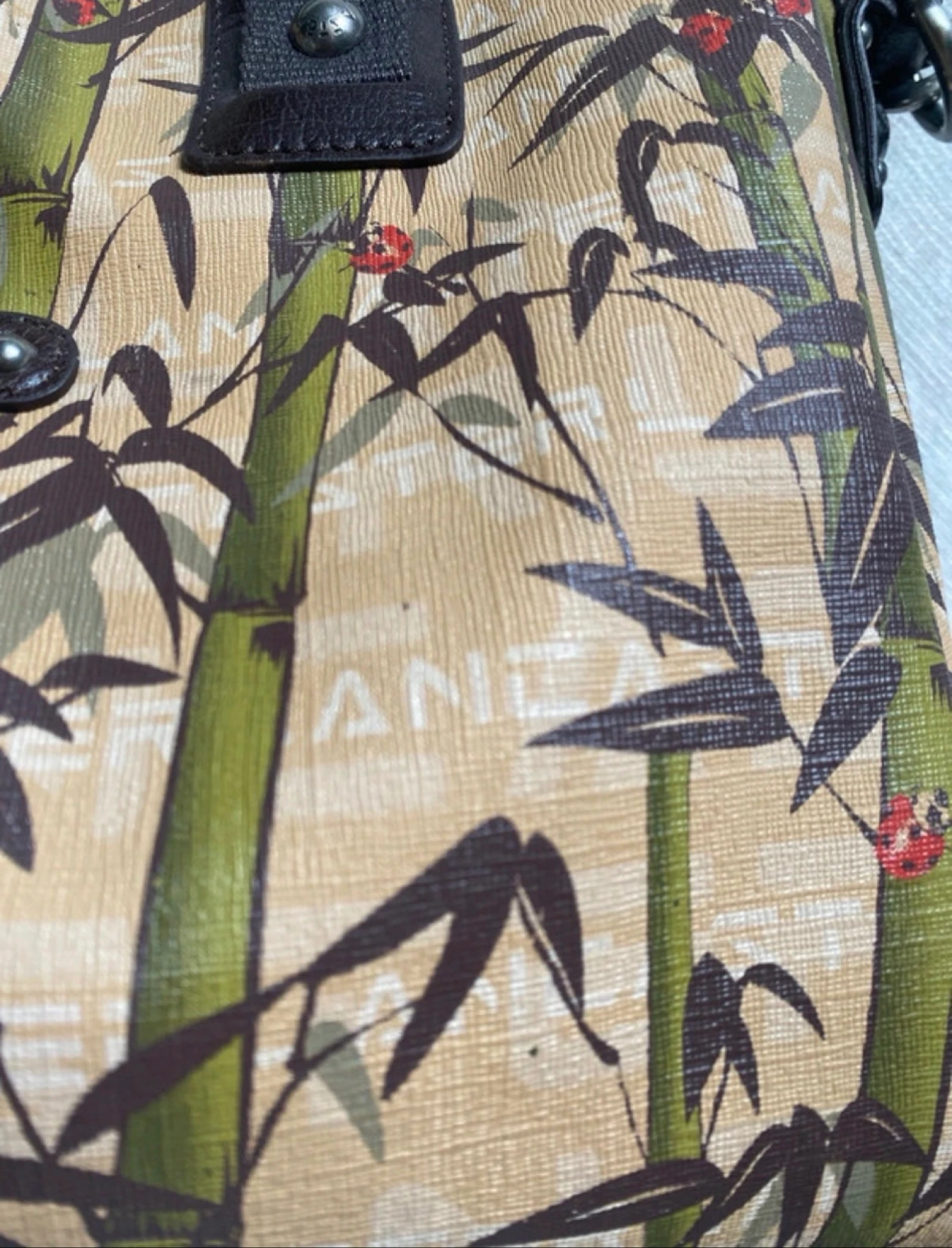 Sac à main Lancaster motif bambou vintage avec bandoulière – photo 10